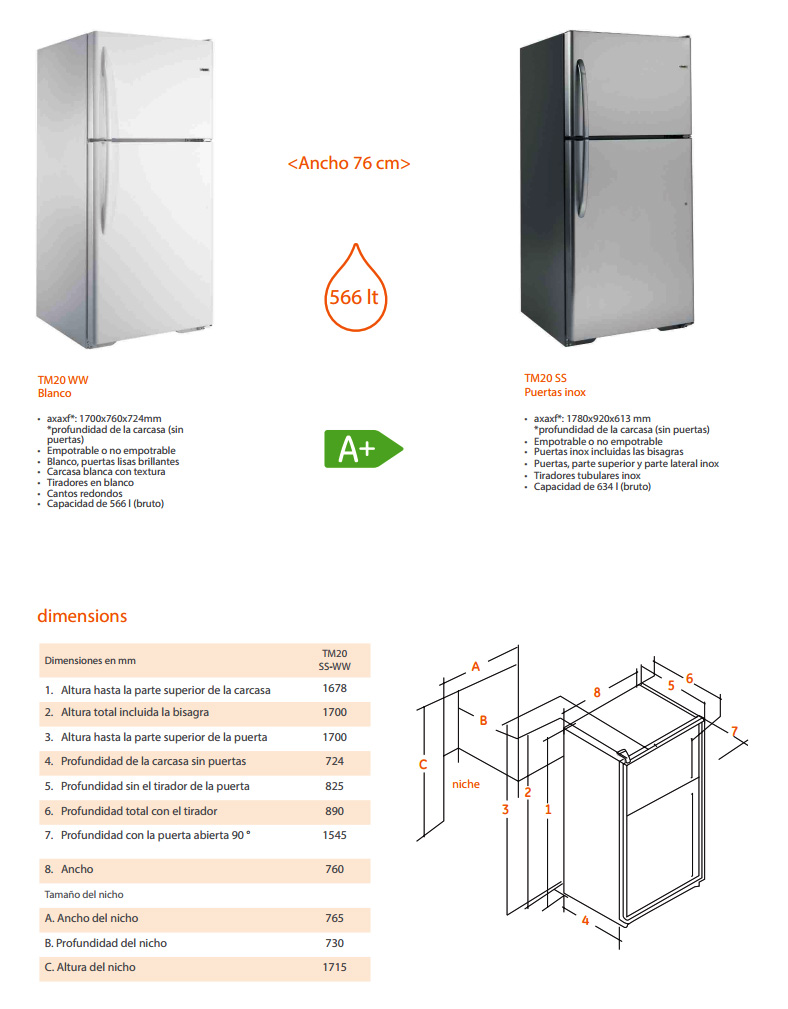 Frigorifico ORG-S2-DFF-SS